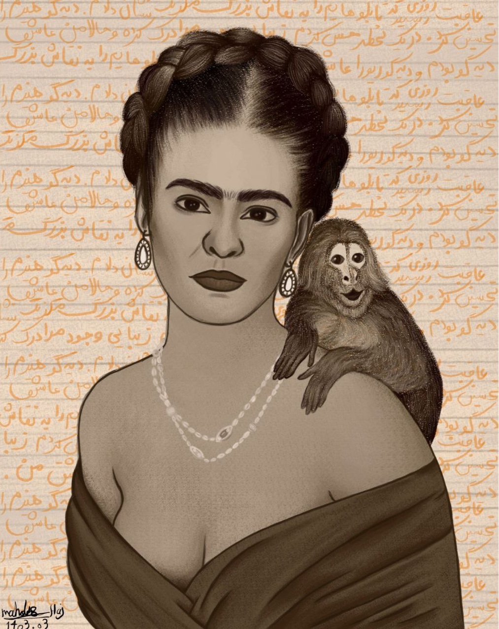 Frida Kahlo Inspired Artwork